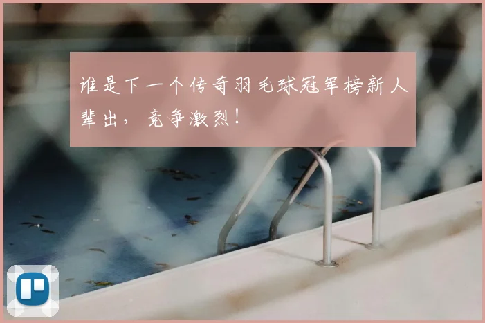 谁是下一个传奇羽毛球冠军榜新人辈出，竞争激烈！